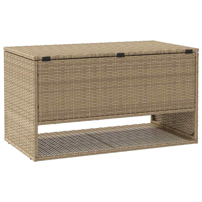 Outdoor Cushion Box Beige 100X55X55.5 Cm Poly Rattan Aobaoaa