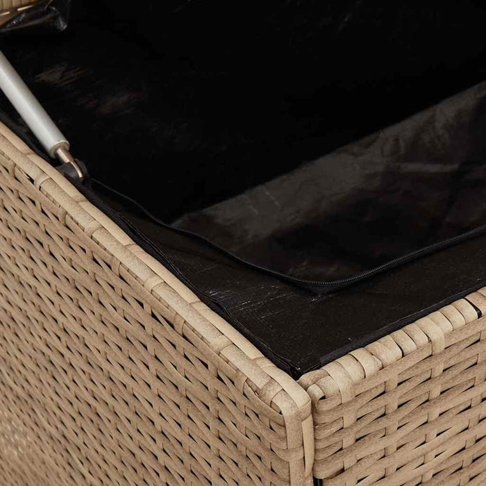 Outdoor Cushion Box Beige 100X55X55.5 Cm Poly Rattan Aobaoaa
