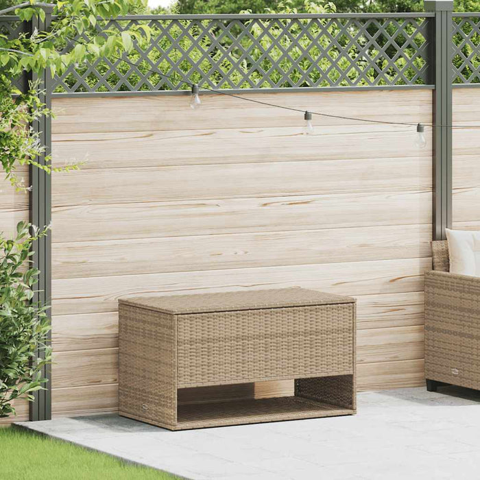 Outdoor Cushion Box Beige 100X55X55.5 Cm Poly Rattan Aobaoaa