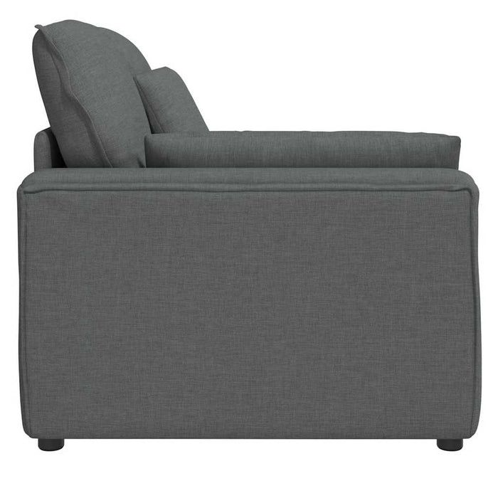 Modular Sofa Armrest End Module With Cushions Dark Grey 100 Cm Aobatnn