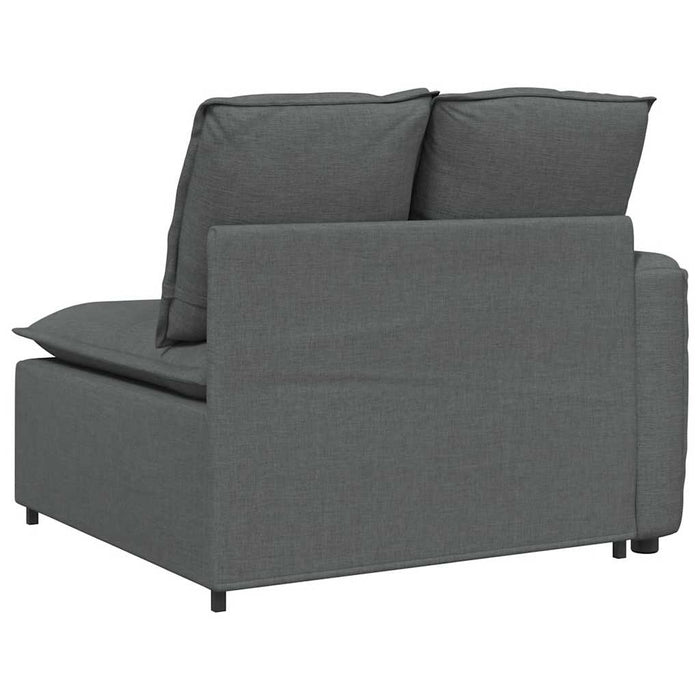Modular Sofa Armrest End Module With Cushions Dark Grey 100 Cm Aobatnn
