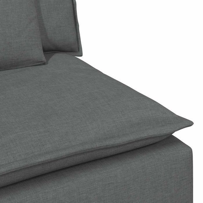 Modular Sofa Armrest End Module With Cushions Dark Grey 100 Cm Aobatnn