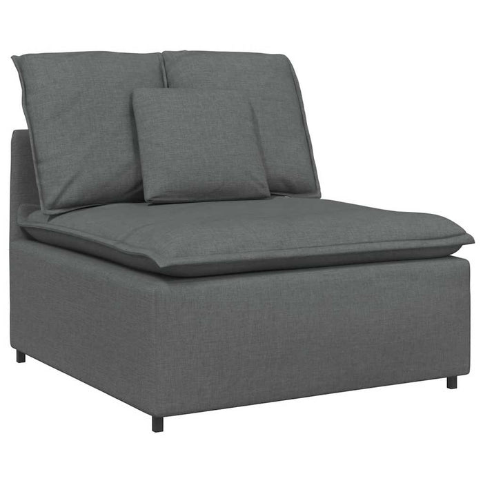 Modular Sofa Centre Module With Cushions Dark Grey 100 Cm Aobaaon