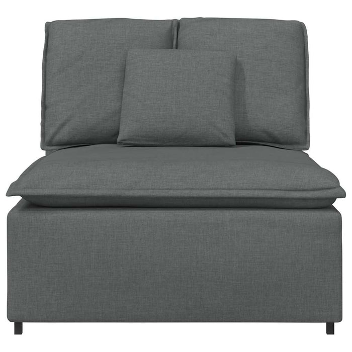 Modular Sofa Centre Module With Cushions Dark Grey 100 Cm Aobaaon