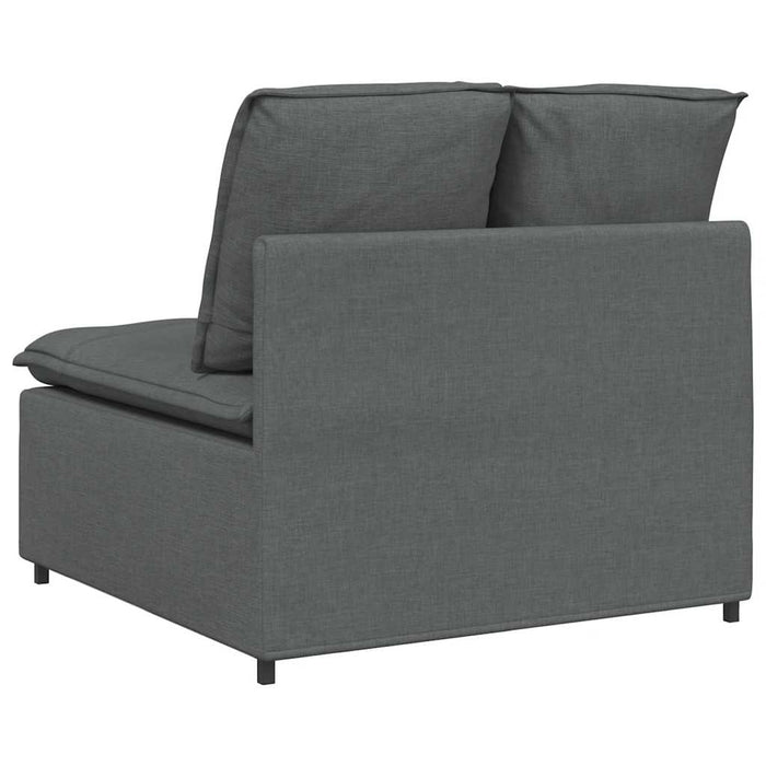 Modular Sofa Centre Module With Cushions Dark Grey 100 Cm Aobaaon