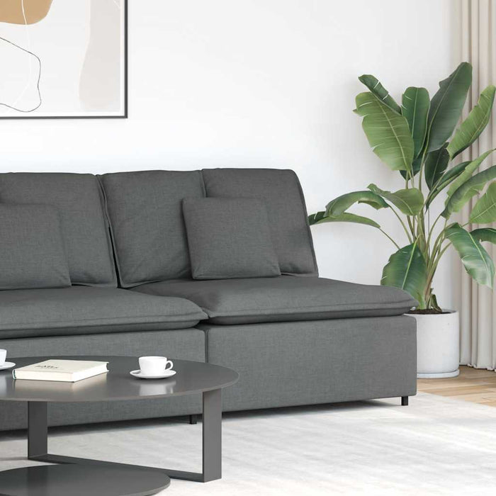 Modular Sofa Centre Module With Cushions Dark Grey 100 Cm Aobaaon