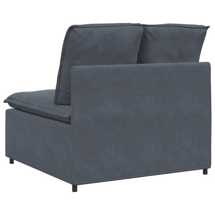 Modular Sofa Centre Module With Cushions Dark Grey 100 Cm Aobaatb