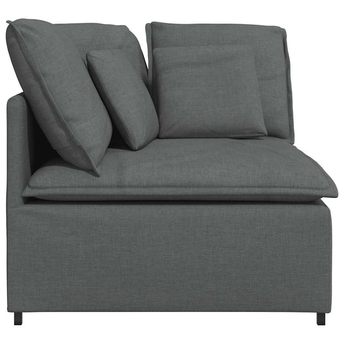 Modular Sofa Corner Module With Cushions Dark Grey 100 Cm Aobaaan