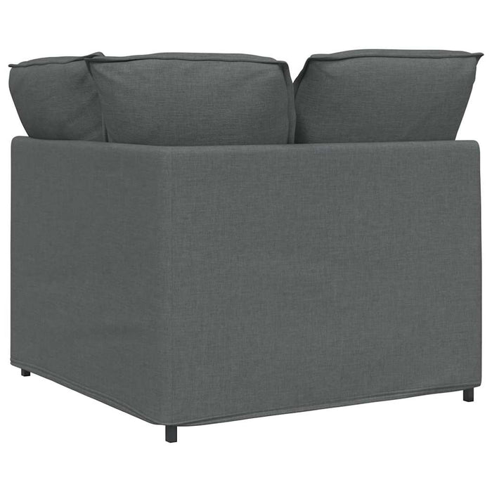 Modular Sofa Corner Module With Cushions Dark Grey 100 Cm Aobaaan