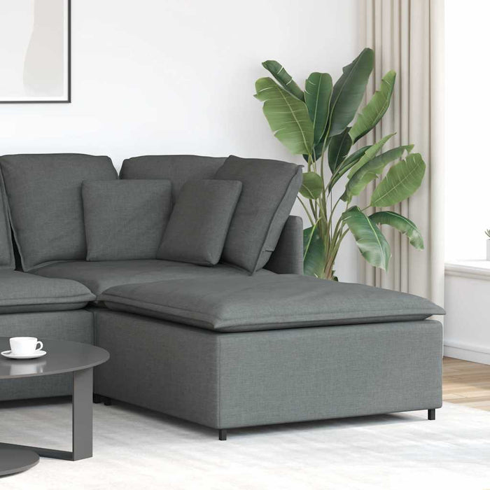 Modular Sofa Footstool Module Dark Grey 100X100X48 Cm Aobaain