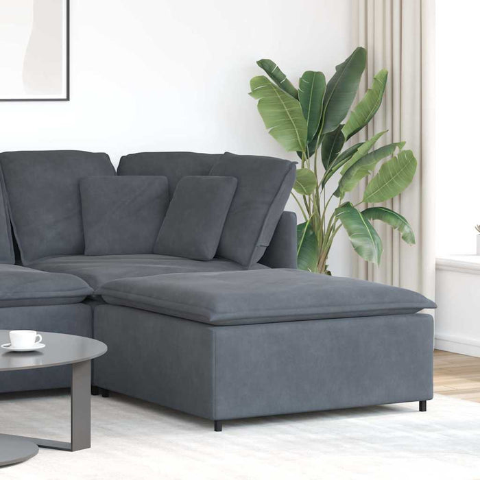 Modular Sofa Footstool Module Dark Grey 100X100X48 Cm Aobaakb