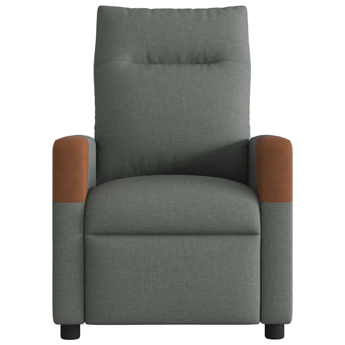 Recliner Chair Dark Grey Fabric Aobanob