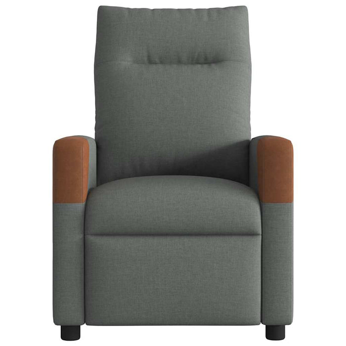 Massage Recliner Chair Dark Grey Fabric Aobanon