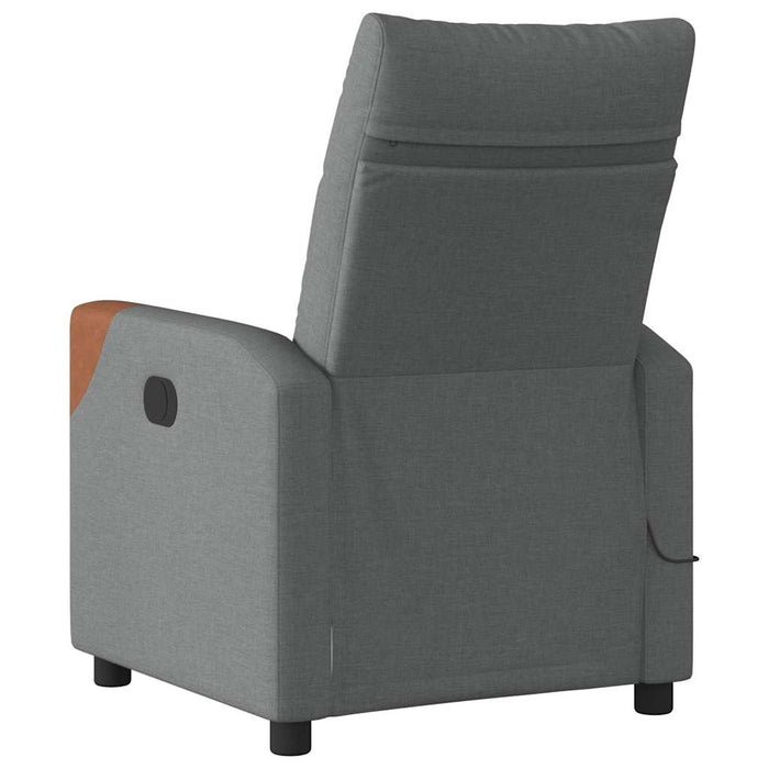 Massage Recliner Chair Dark Grey Fabric Aobanon