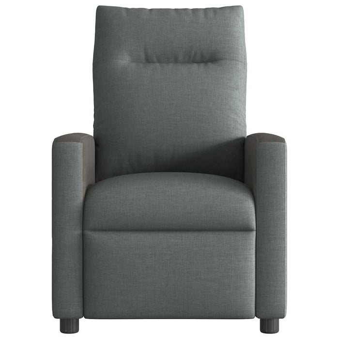 Recliner Chair Dark Grey Fabric Aobanxl