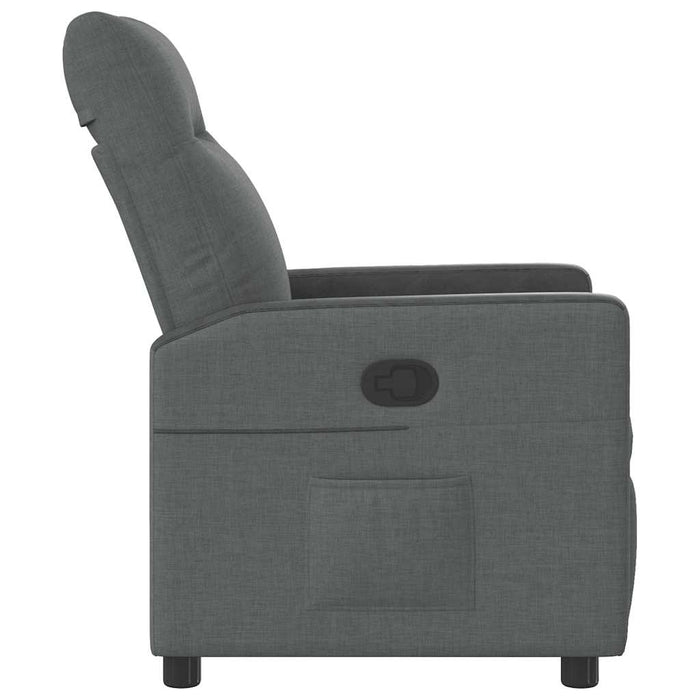 Recliner Chair Dark Grey Fabric Aobanxl