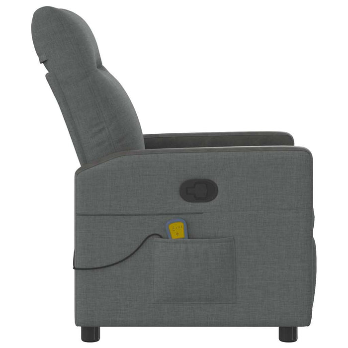 Massage Recliner Chair Dark Grey Fabric Aobantt
