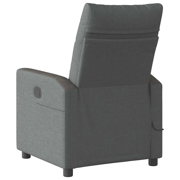 Massage Recliner Chair Dark Grey Fabric Aobantt