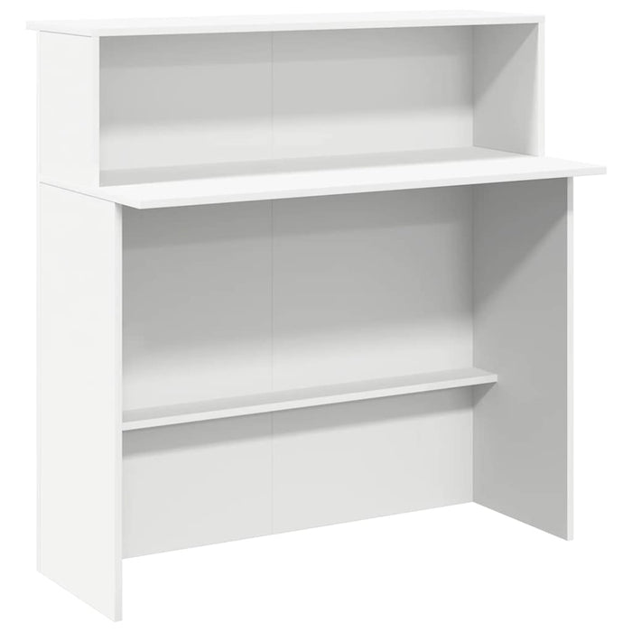 Reception Desk White 100X50X103.5 Cm Engineered Wood Npkbxa