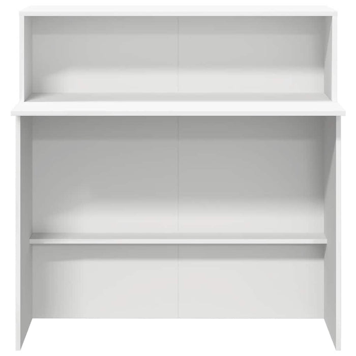 Reception Desk White 100X50X103.5 Cm Engineered Wood Npkbxa