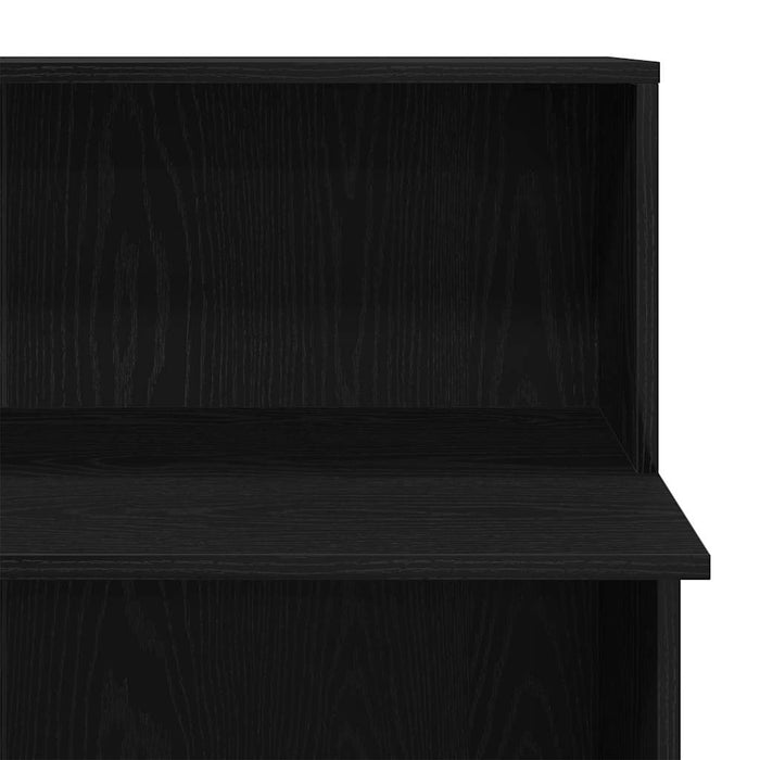 Reception Desk Black 100X50X103.5 Cm Engineered Wood Npkbxp
