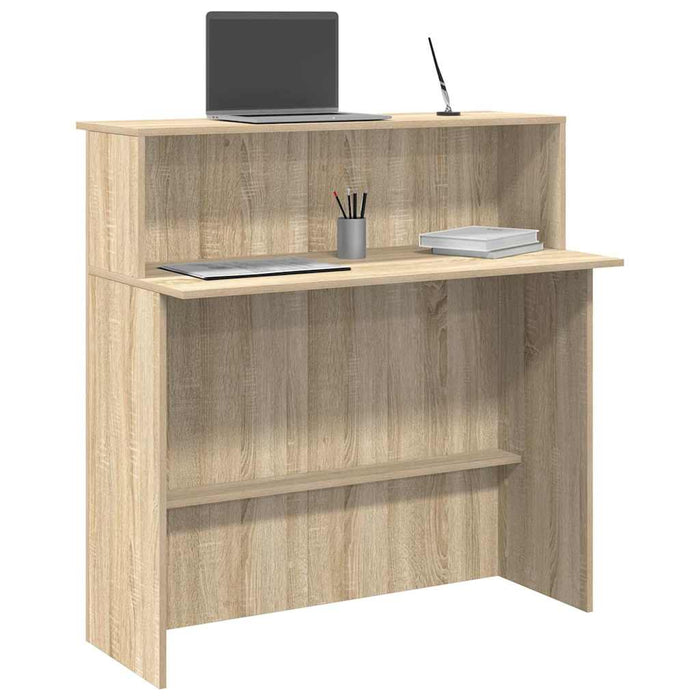Reception Desk Sonoma Oak 100X50X103.5 Cm Engineered Wood Npkbxl