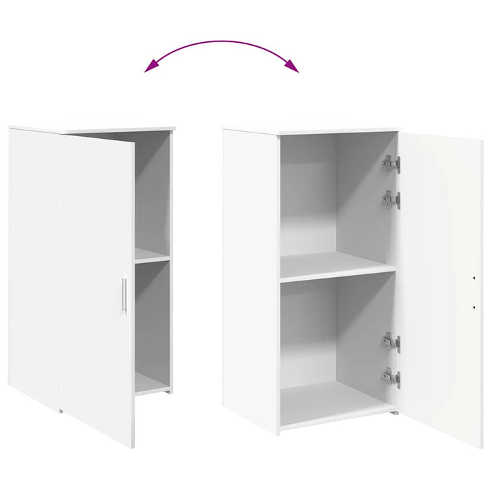 Storage Cabinet White 50X45X103.5 Cm Engineered Wood Npkbax