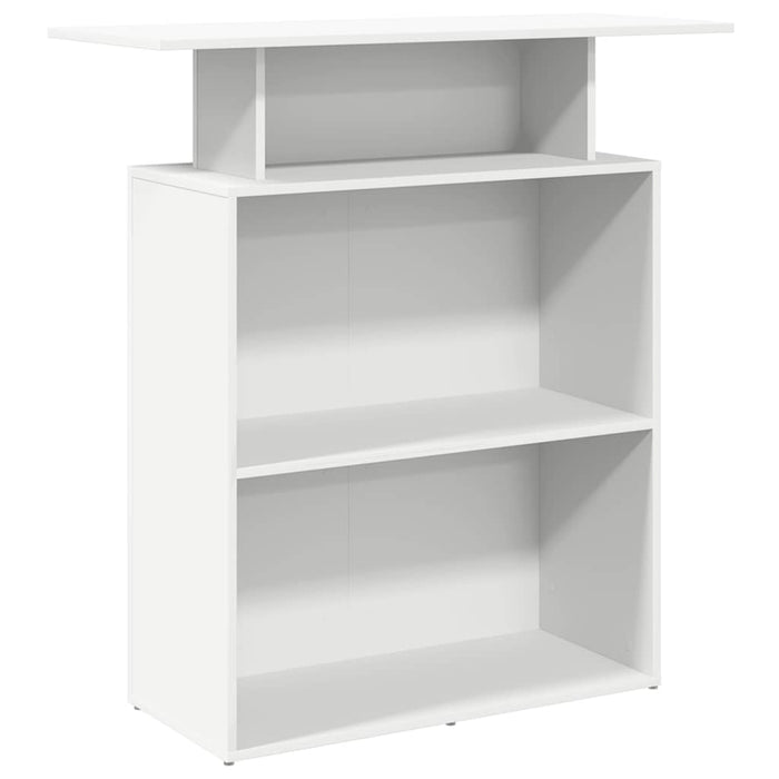 Reception Desk White 100X40X104 Cm Engineered Wood Npkbpo