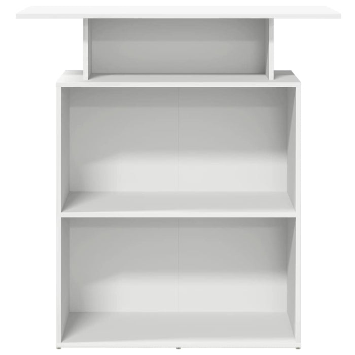 Reception Desk White 100X40X104 Cm Engineered Wood Npkbpo