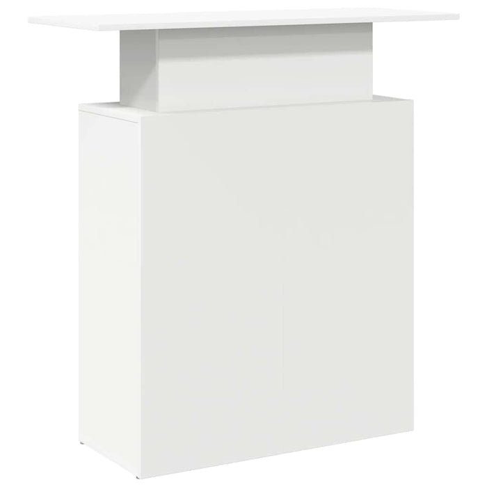 Reception Desk White 100X40X104 Cm Engineered Wood Npkbpo