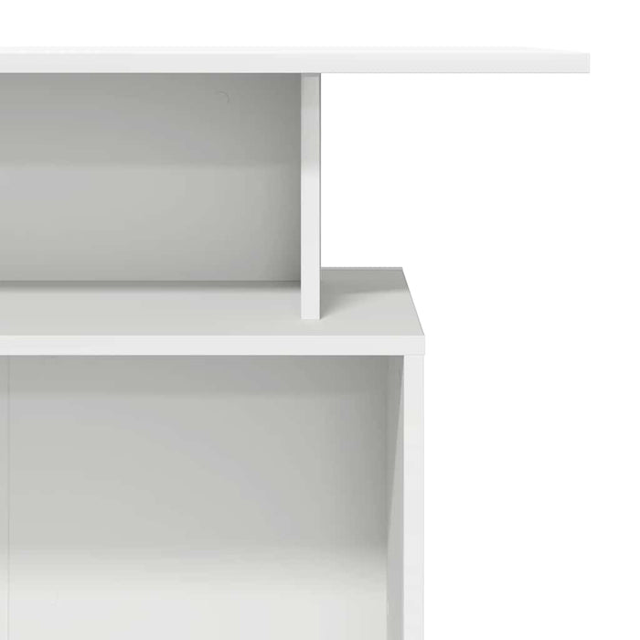 Reception Desk White 100X40X104 Cm Engineered Wood Npkbpo