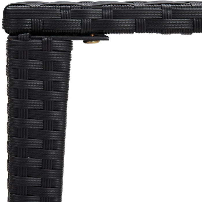 Garden Nesting Tables 3 Pcs Black Poly Rattan Ttxanxk