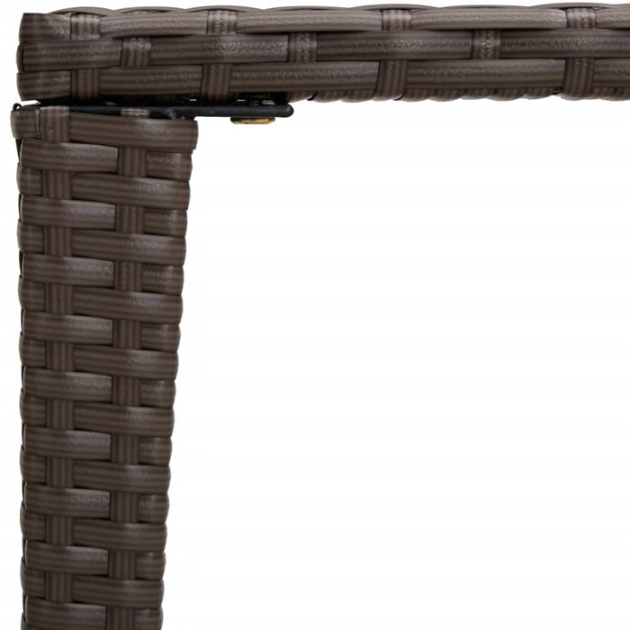 Garden Nesting Tables 3 Pcs Brown Poly Rattan Ttxantb