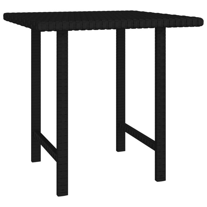 Garden Side Tables 3 Pcs Black Poly Rattan Ttxanto
