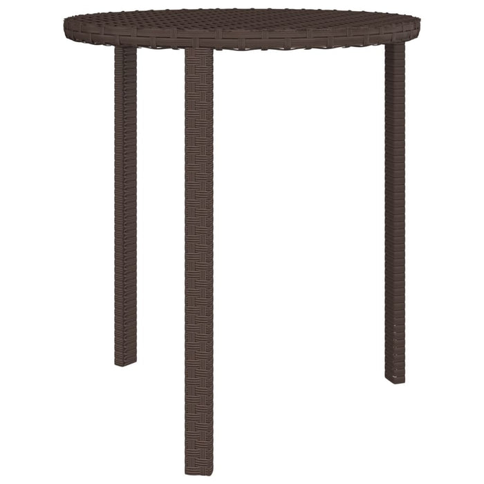 Garden Side Tables 3 Pcs Brown Poly Rattan Ttxantx
