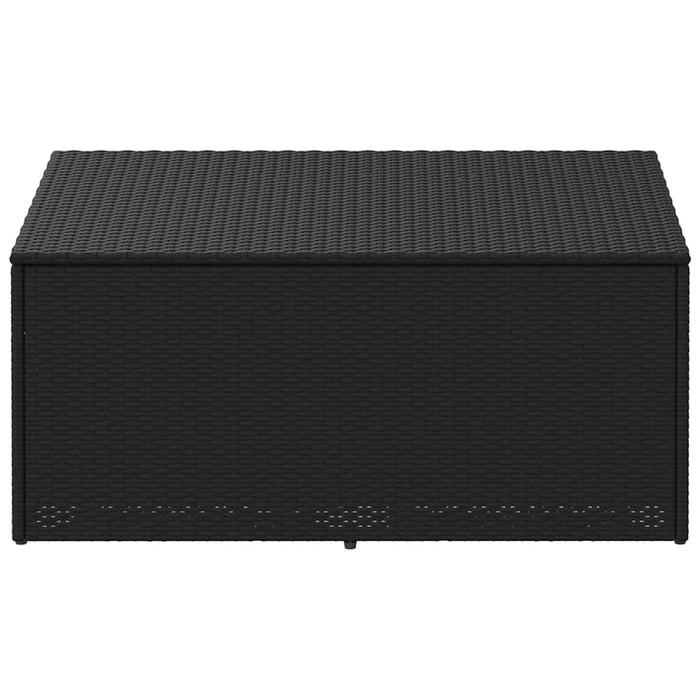 Garden Storage Box Black 110X50X58 Cm Poly Rattan Aobablk