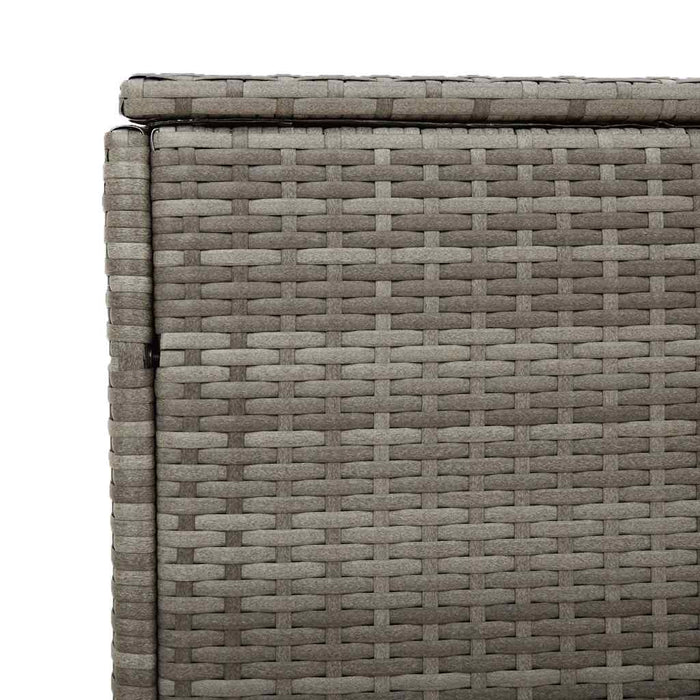 Garden Storage Box Grey 110X50X58 Cm Poly Rattan Aobabio