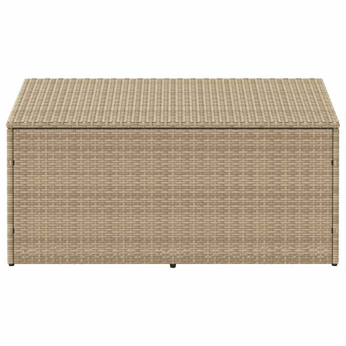Garden Storage Box Beige 110X50X58 Cm Poly Rattan Aobabix