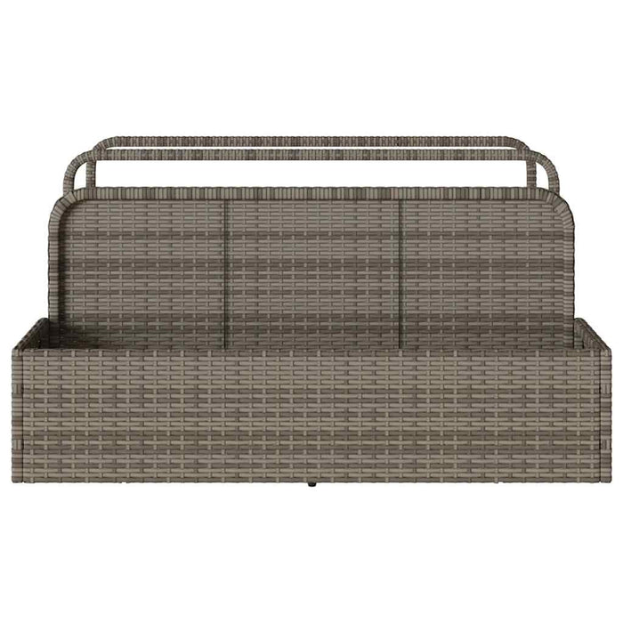 Poolside Float Storage Grey 110X100X57 Cm Poly Rattan Aobabkb