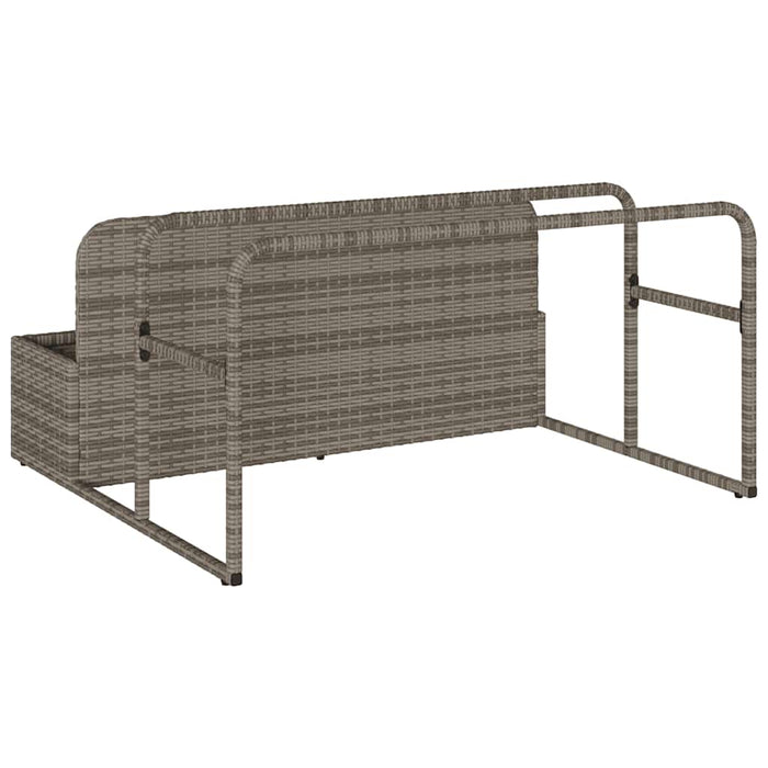 Poolside Float Storage Grey 110X100X57 Cm Poly Rattan Aobabkb