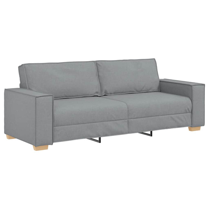 2 Piece Sofa Set With Cushions Light Grey Fabric Ttxalko