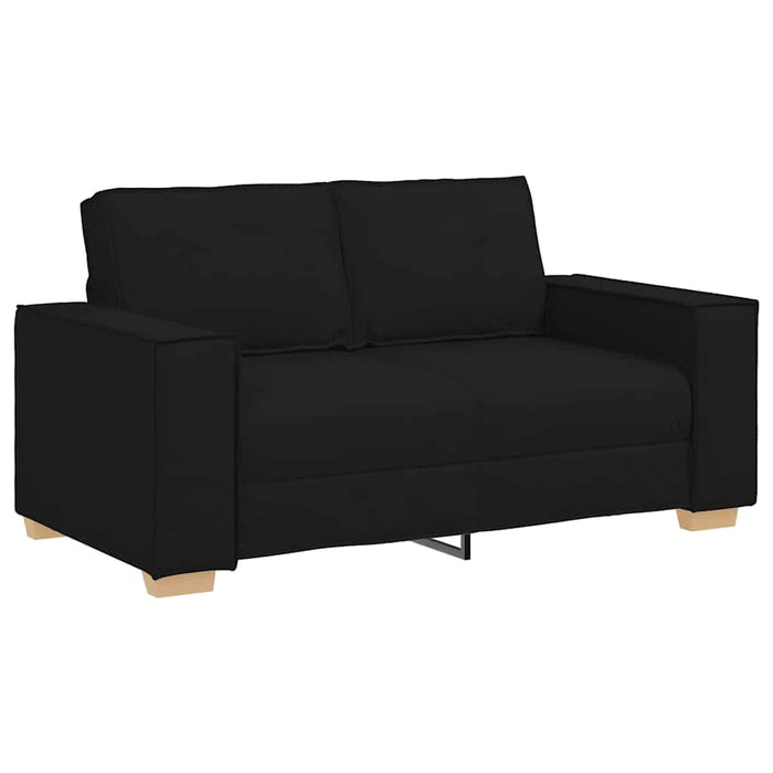 2 Piece Sofa Set With Cushions Black Fabric Ttxalkt