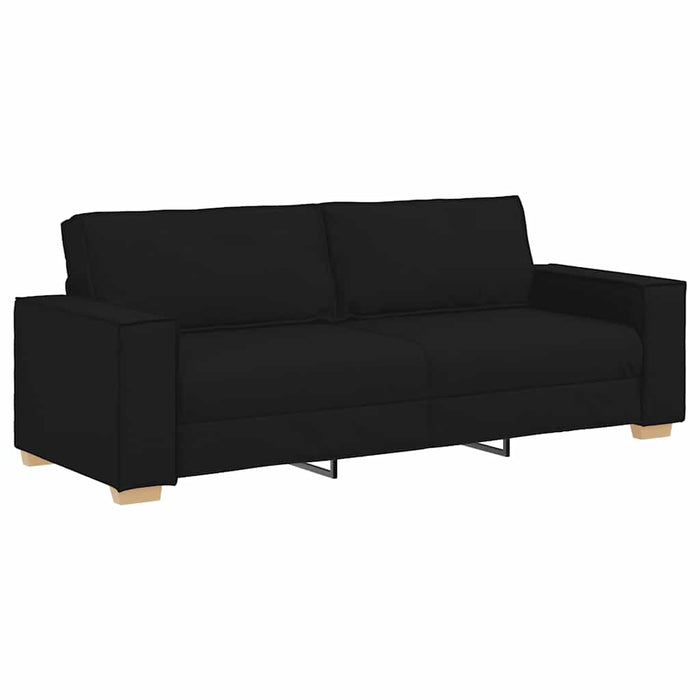 2 Piece Sofa Set With Cushions Black Fabric Ttxalkt