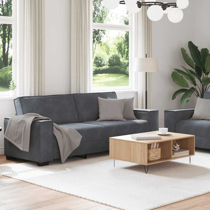 2 Piece Sofa Set With Cushions Dark Grey Velvet Ttxaibo