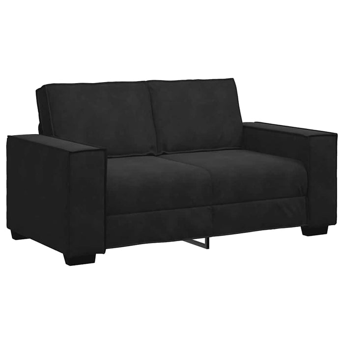 2 Piece Sofa Set With Cushions Black Velvet Ttxaibp