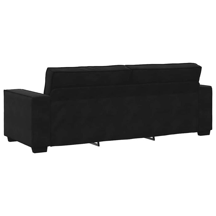 2 Piece Sofa Set With Cushions Black Velvet Ttxaibp