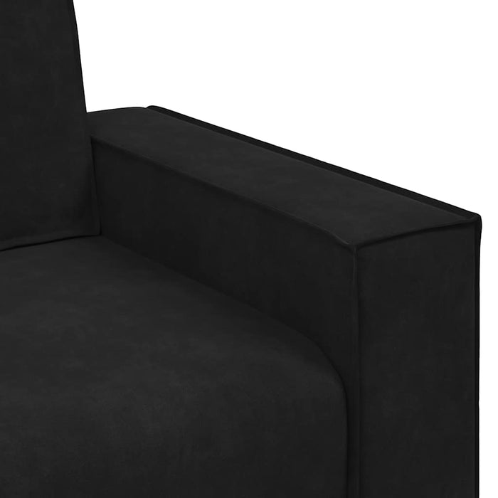 2 Piece Sofa Set With Cushions Black Velvet Ttxaibp