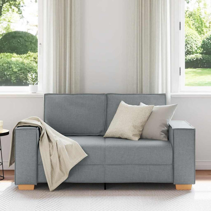 2-Seater Sofa Light Grey 120 Cm Fabric Aobakib