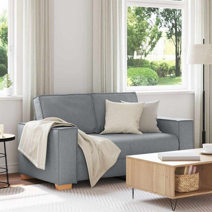 2-Seater Sofa Light Grey 120 Cm Fabric Aobakib