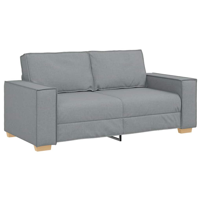 2-Seater Sofa Light Grey 140 Cm Fabric Aobaknb